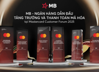 MB được Mastercard vinh danh là ngân hàng dẫn đầu về tăng trưởng chi tiêu quốc tế